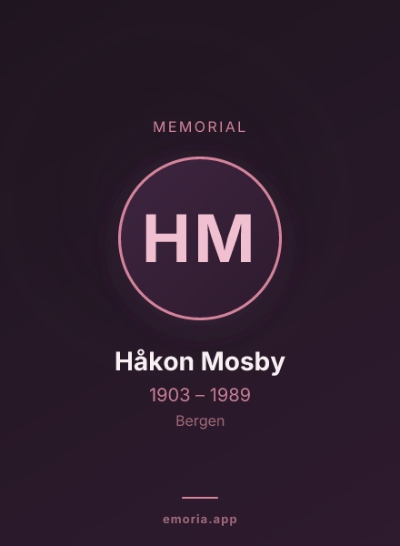 Memorial portrait of Håkon Mosby