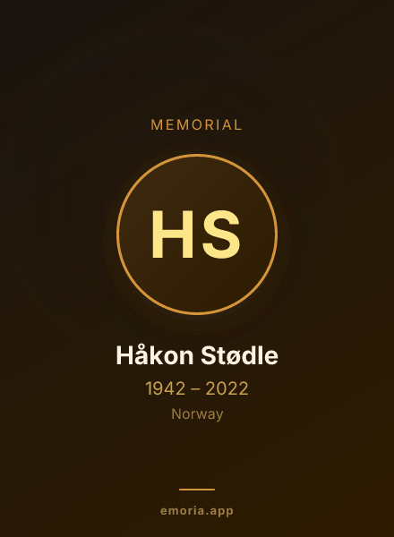 Memorial portrait of Håkon Stødle