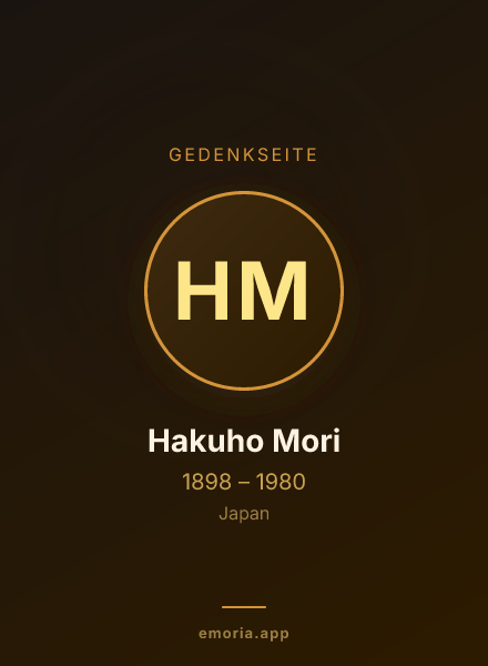 Gedenkportrait von Hakuho Mori