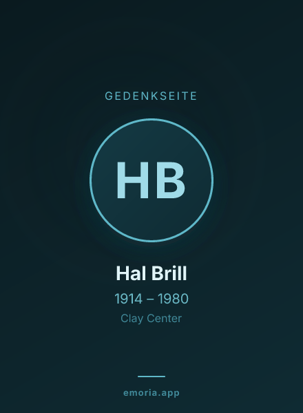 Gedenkportrait von Hal Brill
