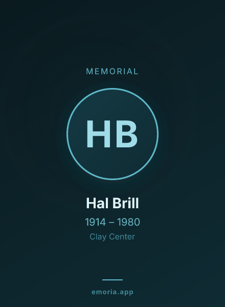Memorial portrait of Hal Brill