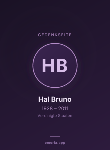 Gedenkportrait von Hal Bruno