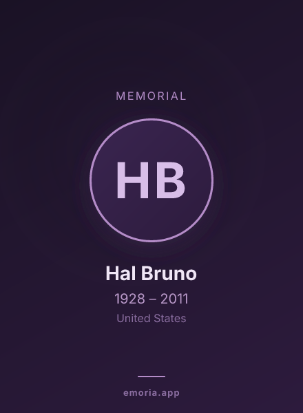Memorial portrait of Hal Bruno