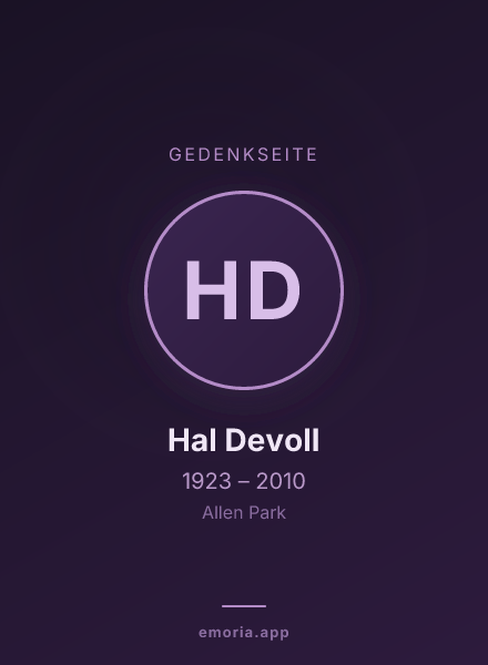 Gedenkportrait von Hal Devoll
