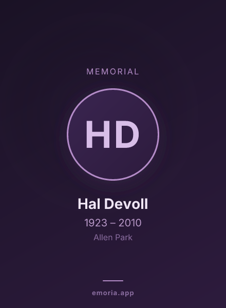 Memorial portrait of Hal Devoll
