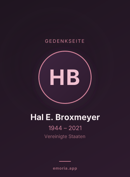 Gedenkportrait von Hal E. Broxmeyer