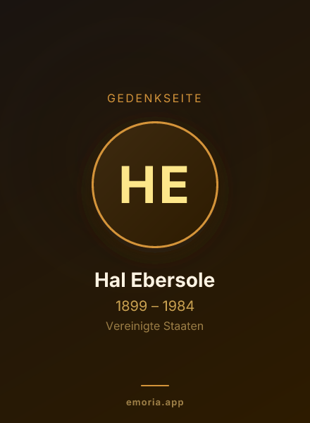 Gedenkportrait von Hal Ebersole