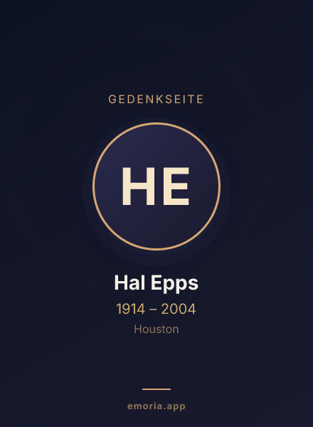 Gedenkportrait von Hal Epps