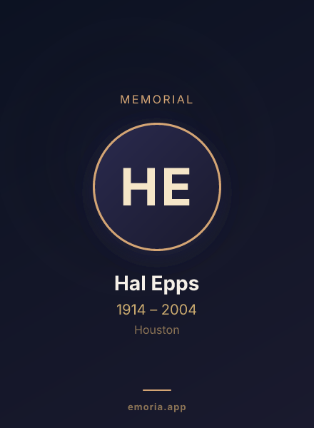 Memorial portrait of Hal Epps