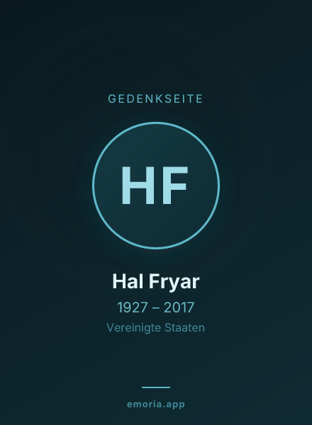 Gedenkportrait von Hal Fryar