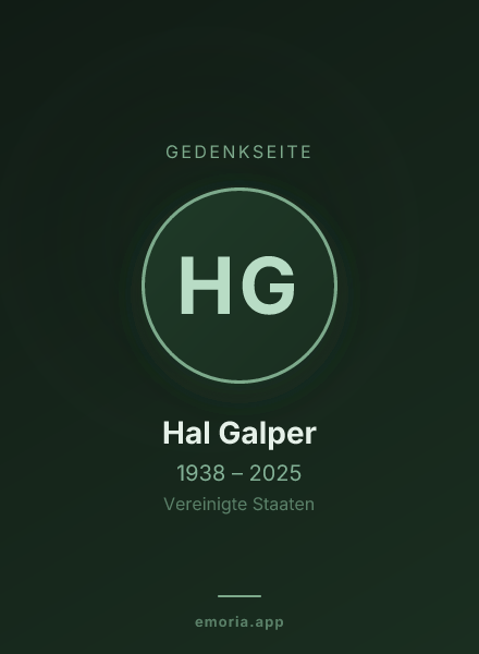 Gedenkportrait von Hal Galper