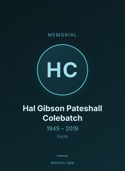 Memorial portrait of Hal Gibson Pateshall Colebatch