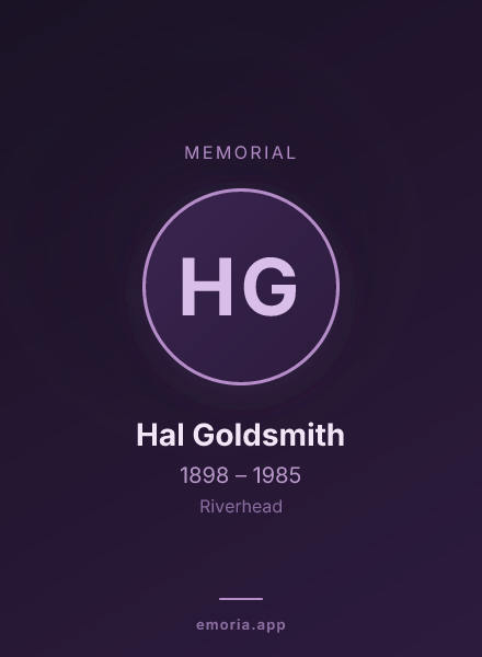 Memorial portrait of Hal Goldsmith