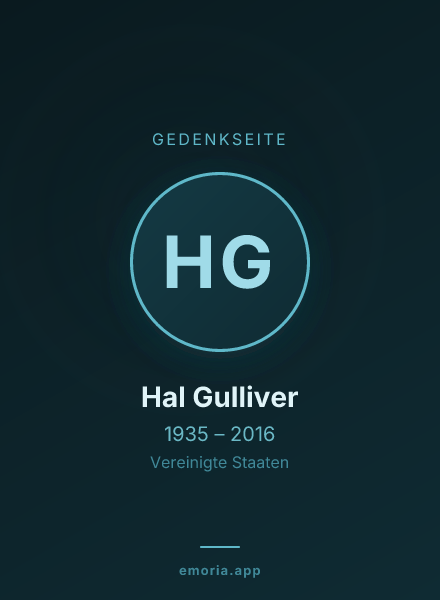 Gedenkportrait von Hal Gulliver