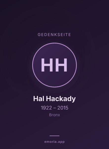 Gedenkportrait von Hal Hackady