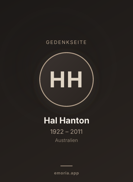 Gedenkportrait von Hal Hanton