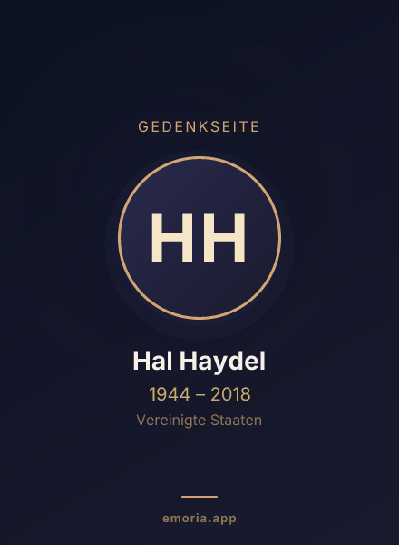 Gedenkportrait von Hal Haydel