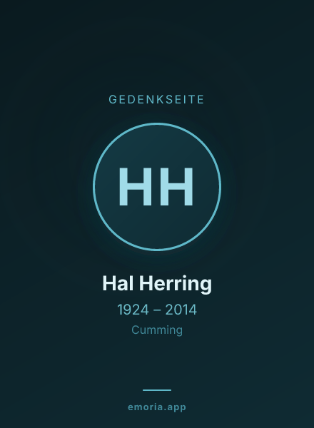 Gedenkportrait von Hal Herring