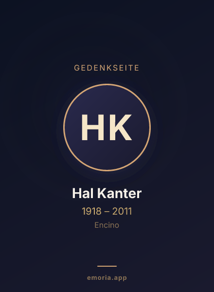 Gedenkportrait von Hal Kanter