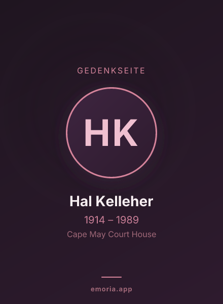 Gedenkportrait von Hal Kelleher