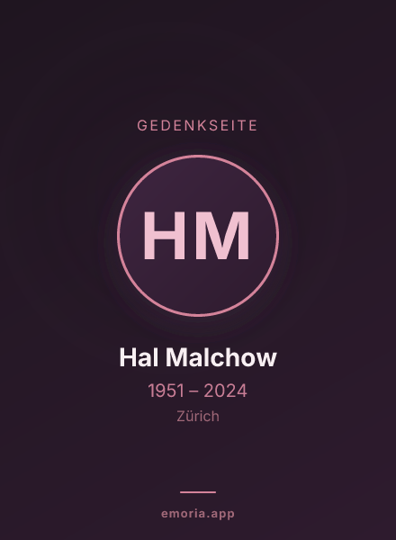 Gedenkportrait von Hal Malchow