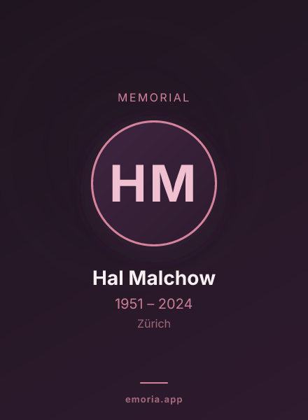 Memorial portrait of Hal Malchow