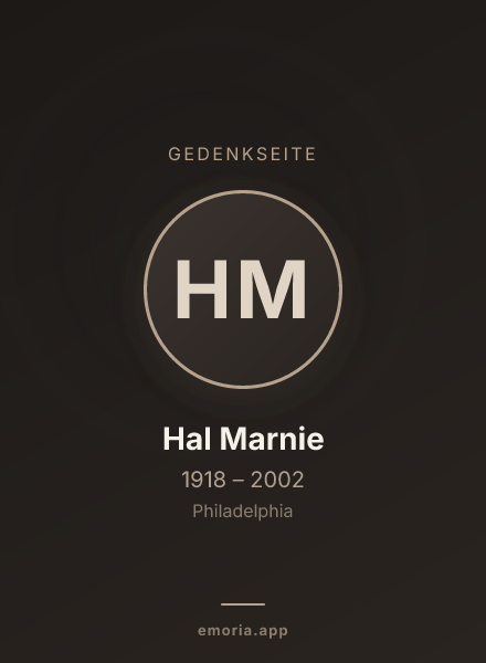 Gedenkportrait von Hal Marnie