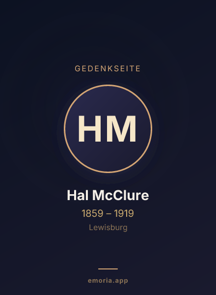 Gedenkportrait von Hal McClure