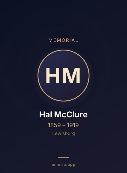 Memorial portrait of Hal McClure