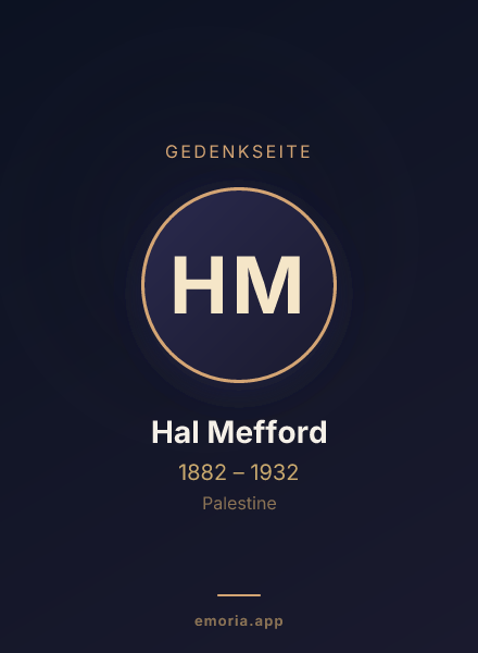 Gedenkportrait von Hal Mefford
