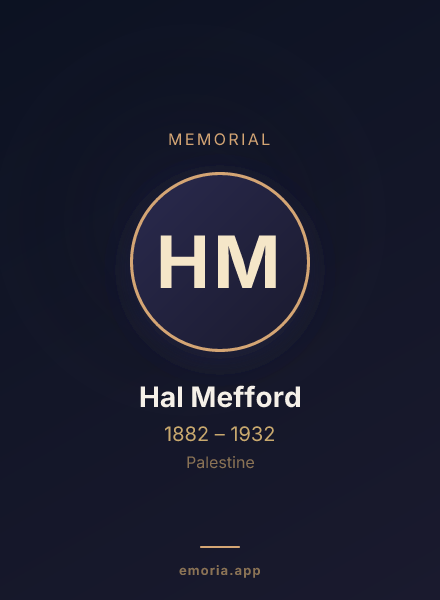 Memorial portrait of Hal Mefford
