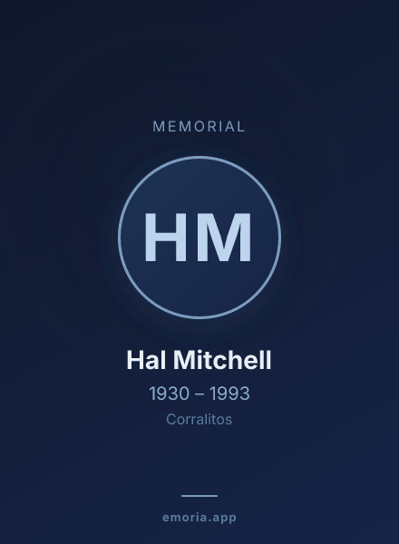 Memorial portrait of Hal Mitchell