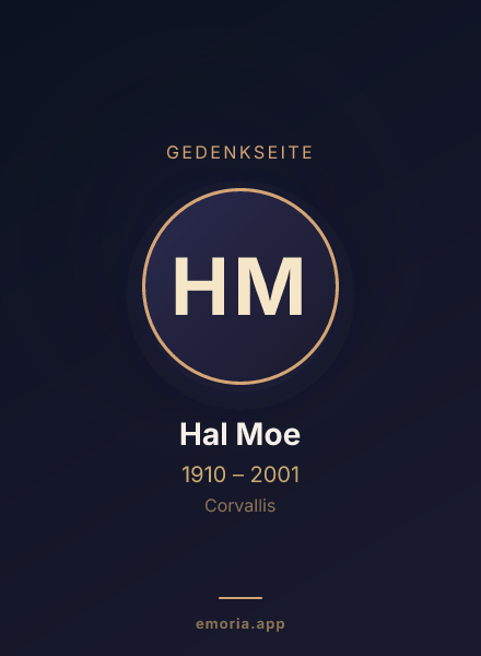Gedenkportrait von Hal Moe