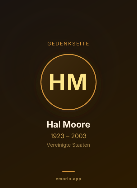 Gedenkportrait von Hal Moore