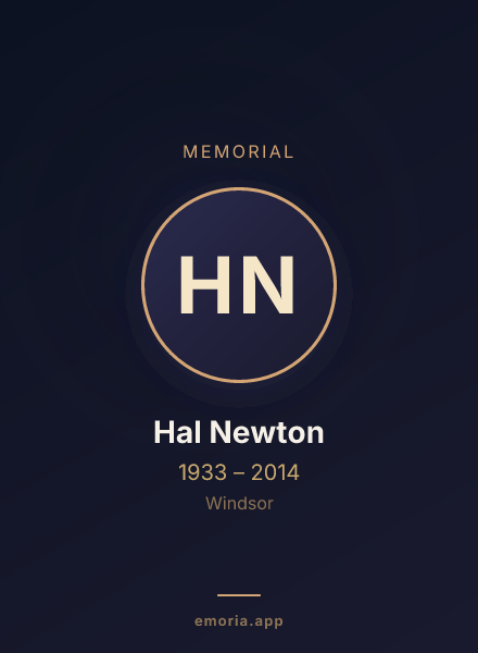 Memorial portrait of Hal Newton
