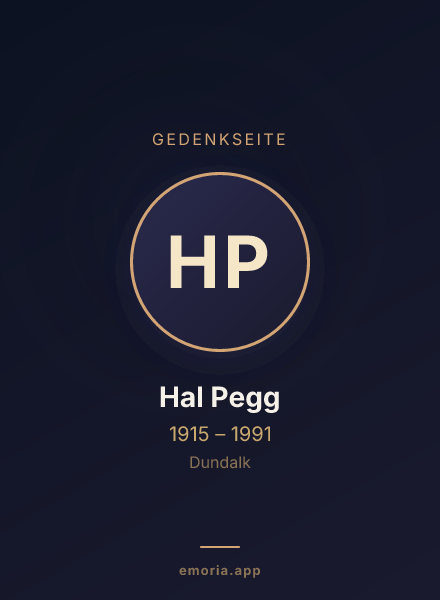 Gedenkportrait von Hal Pegg