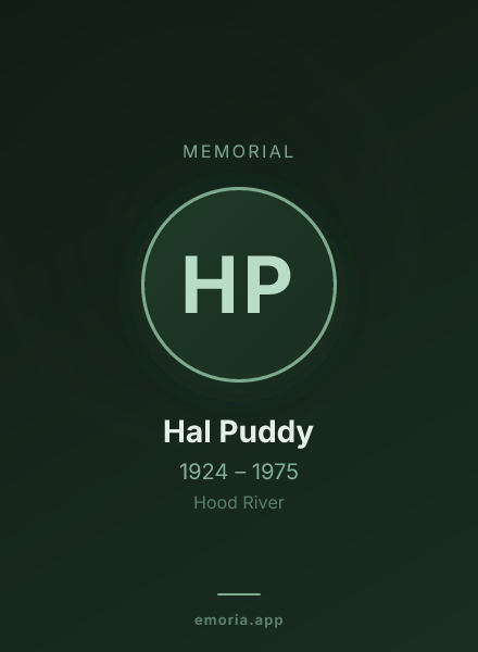 Memorial portrait of Hal Puddy