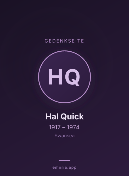 Gedenkportrait von Hal Quick
