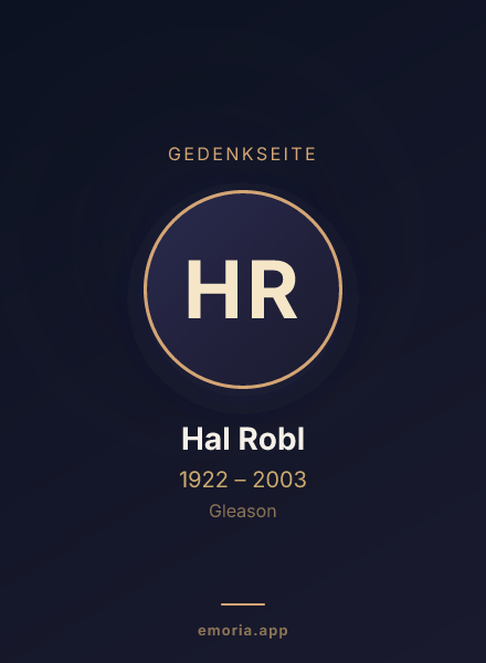 Gedenkportrait von Hal Robl