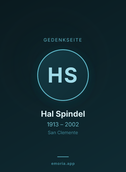 Gedenkportrait von Hal Spindel