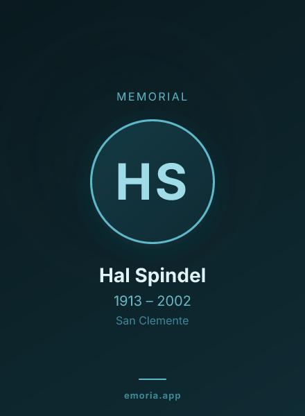 Memorial portrait of Hal Spindel