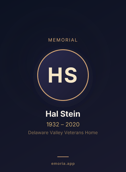 Memorial portrait of Hal Stein