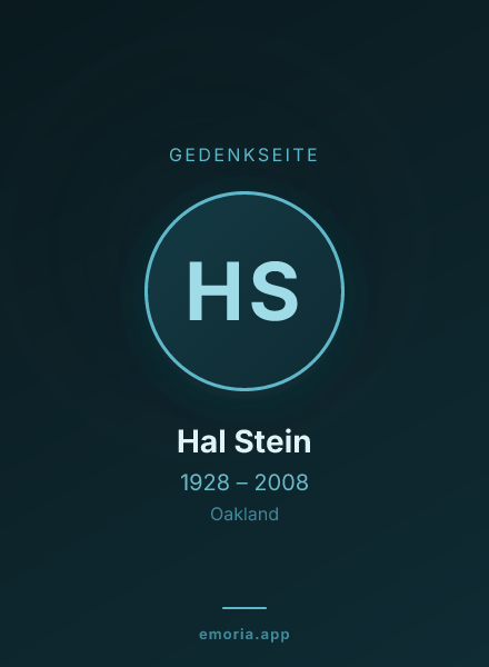 Gedenkportrait von Hal Stein