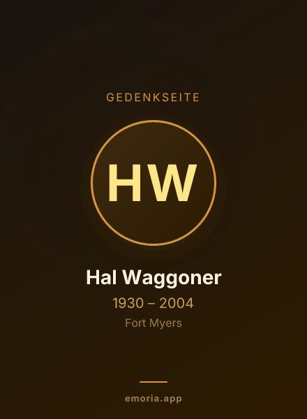 Gedenkportrait von Hal Waggoner