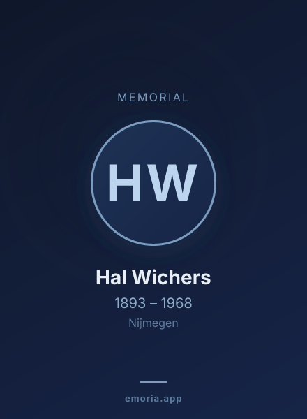 Memorial portrait of Hal Wichers