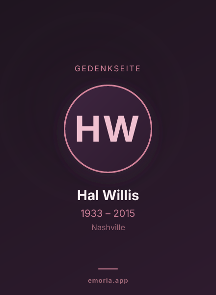 Gedenkportrait von Hal Willis
