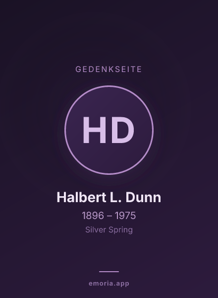 Gedenkportrait von Halbert L. Dunn