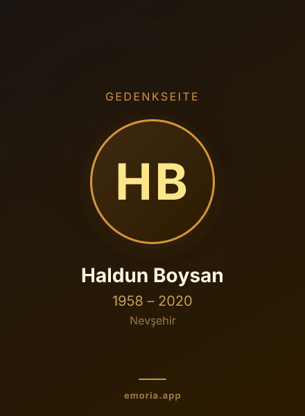 Gedenkportrait von Haldun Boysan