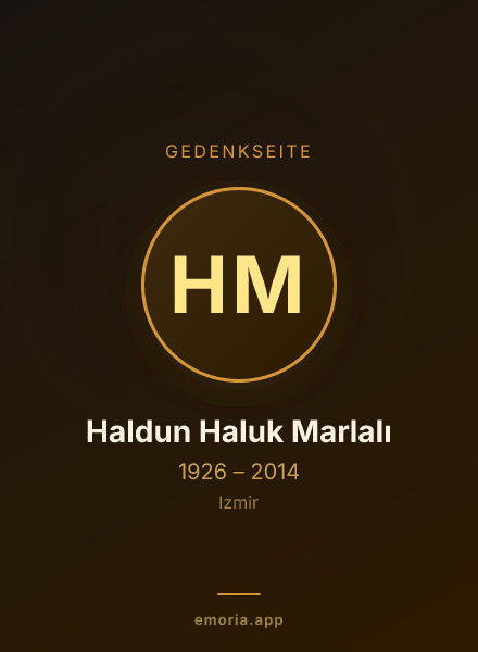 Gedenkportrait von Haldun Haluk Marlalı