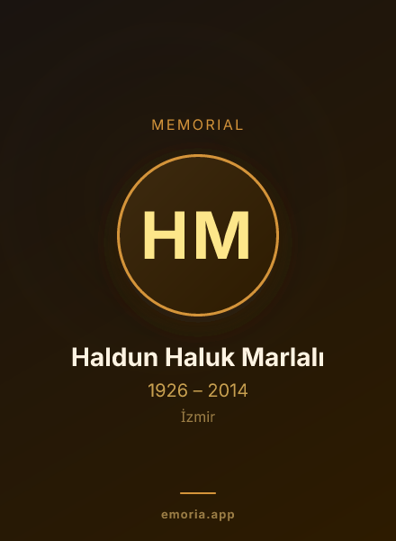 Memorial portrait of Haldun Haluk Marlalı
